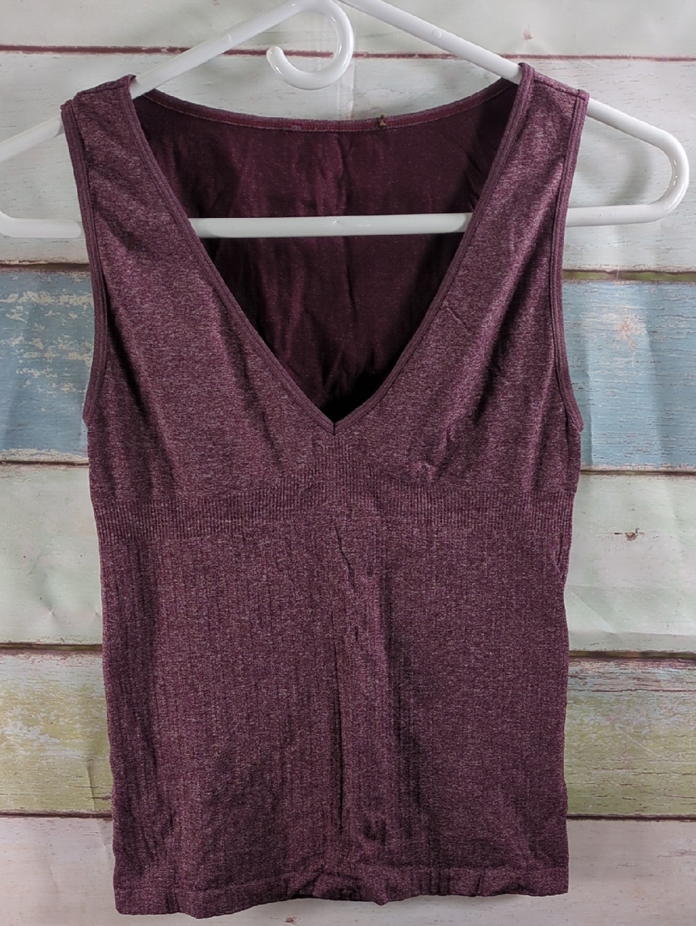 Women’s V-Neck Performance Sleeveless Tank Top - Plum Heather